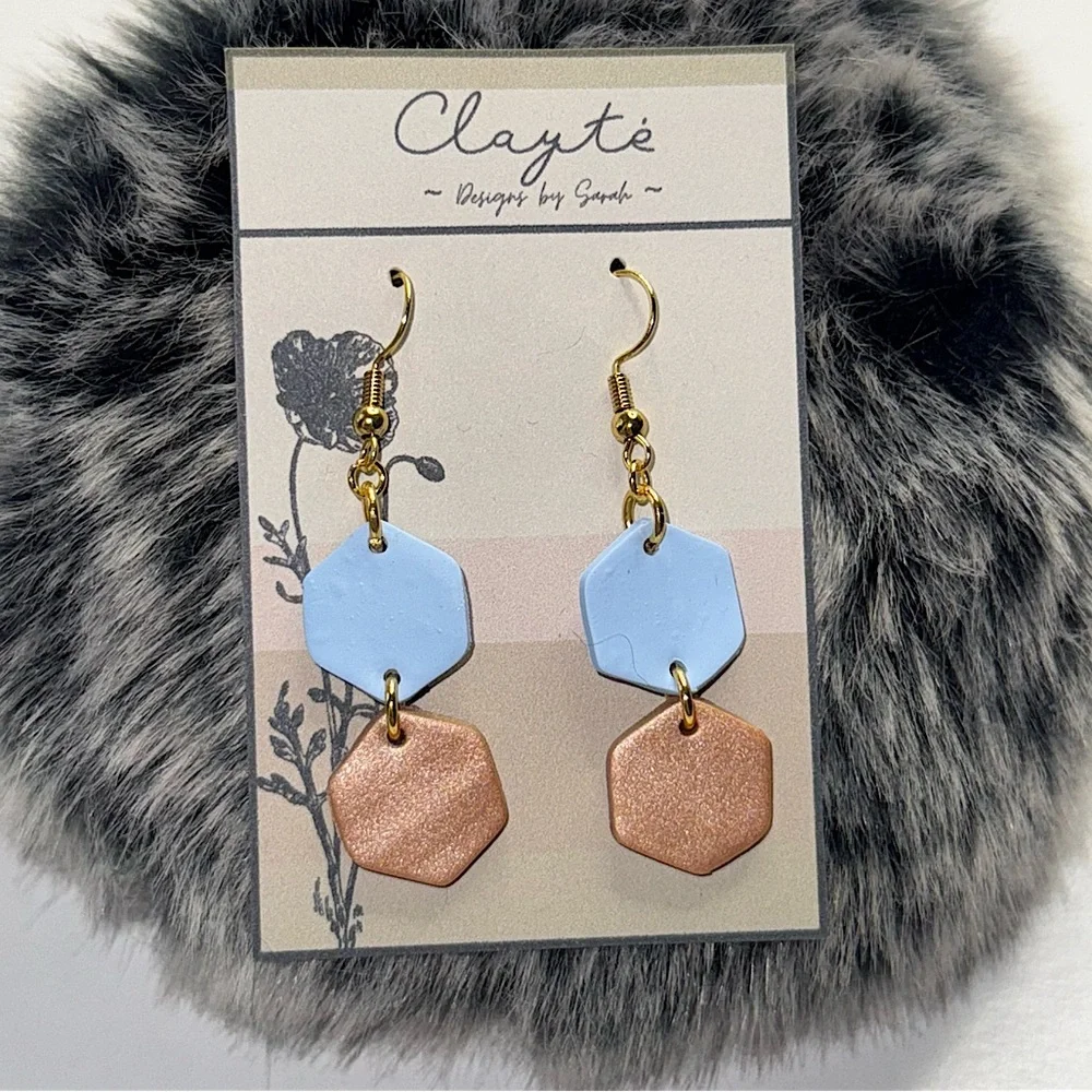 Polymer clay earrings 💛